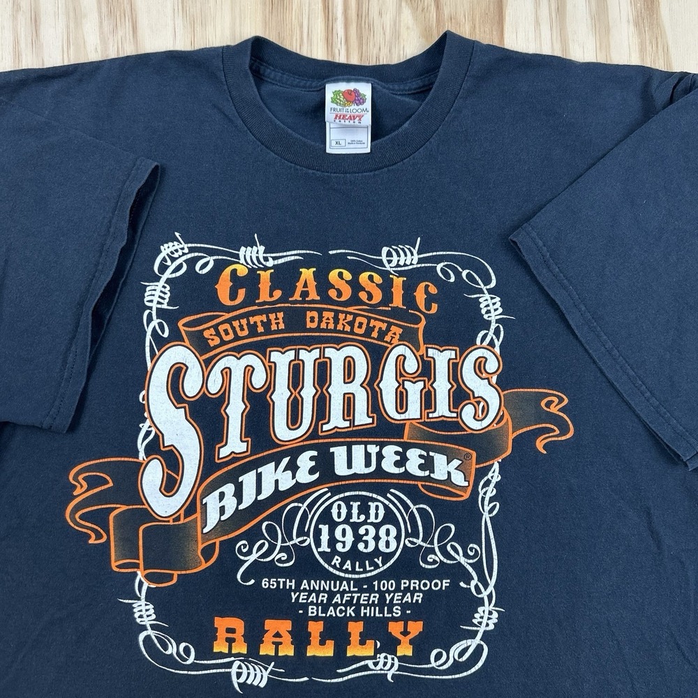 Vintage Y2K 2005 Sturgis Rally Mens XL Black Motorcycle Bike Week T-Shirt